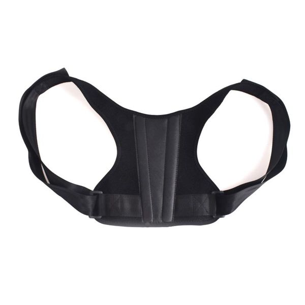 

back support posture corrector for men and women adjustable upper brace straightener clavicle providing pain relief from, Black;blue