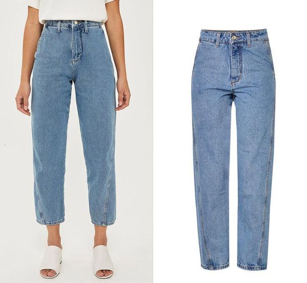 

2020 boyfriend jeans for women wide leg pants high waist jeans loose women denim pants female light blue autumn jeans trousers