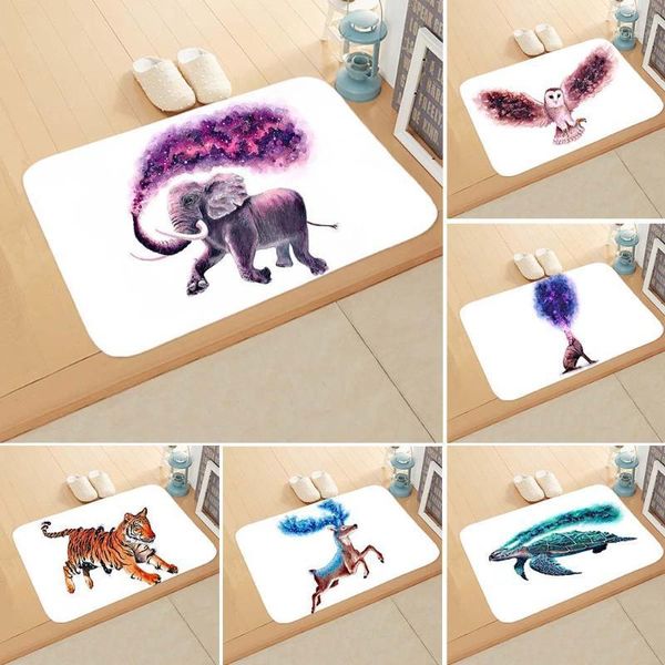 

40*60cm starry sky animal floor mat digital printing carpet bathroom kitchen toilet long absorbent non-slip door mat1