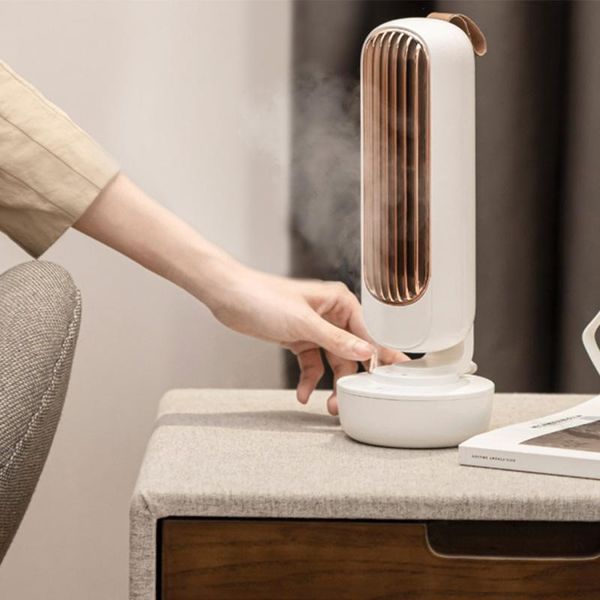 

auporo electric humidifier retro tower fan silent wind usb 2in1 spraying fan air conditioner ultrasonic humidifier ventilation