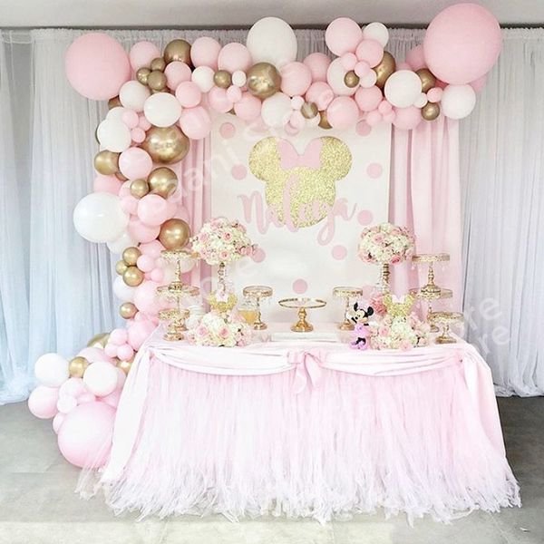

97pcs /set pastel pink balloon garland arch kit anniversary birthday party decorations ballon baby shower girl decor s8xn 1027
