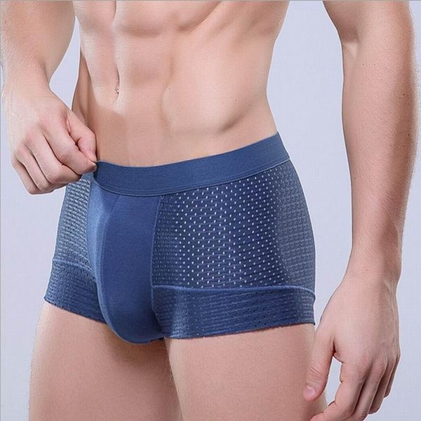

chenke365 brand mesh silk men's boxer four corner underwear wholesale new 2020 underwear men cotton mens bodysuit, Black;white