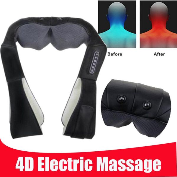

electric massagers 4d massage kneading heating infrared therapy shoulder neck back waist pain relief health care