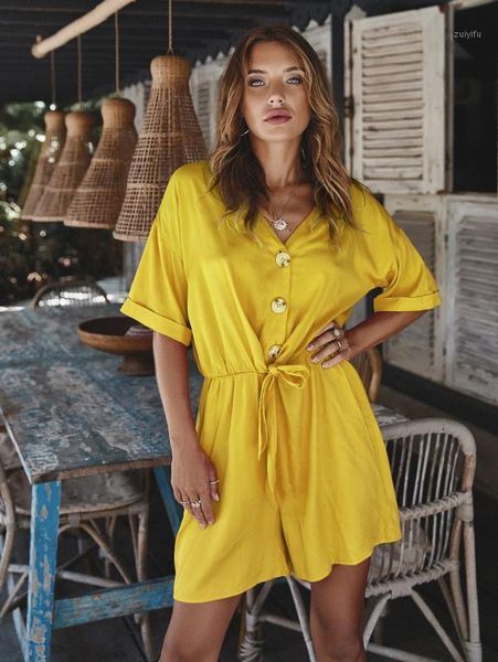 

2020 summer new european and american selling women's solid color short jumpsuit1, Black;white