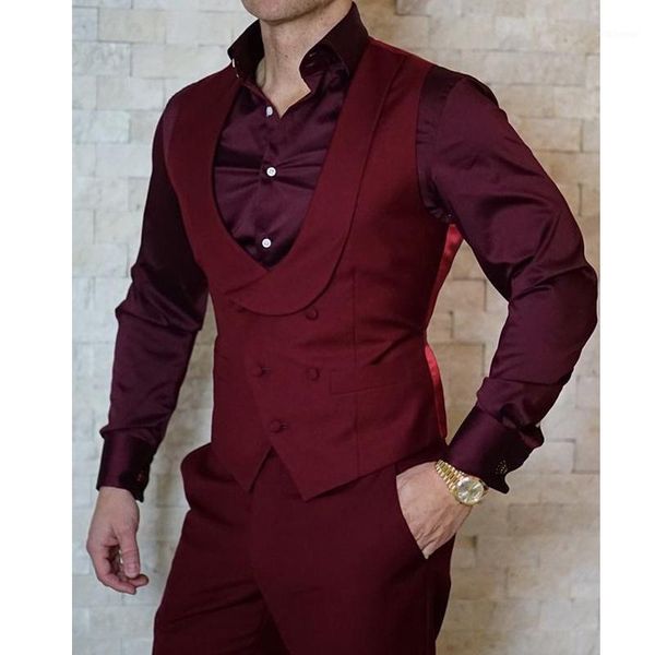 

red vest double breasted groomsmen vest slim fit wedding vests men's waistcoat groom vests mens for party1, Black;white