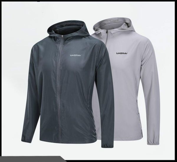 

thin sports jacket men's quick-drying outdoor casual running hooded fitness jacket long-sleeved men's trendy fitness clothes1, Black;red