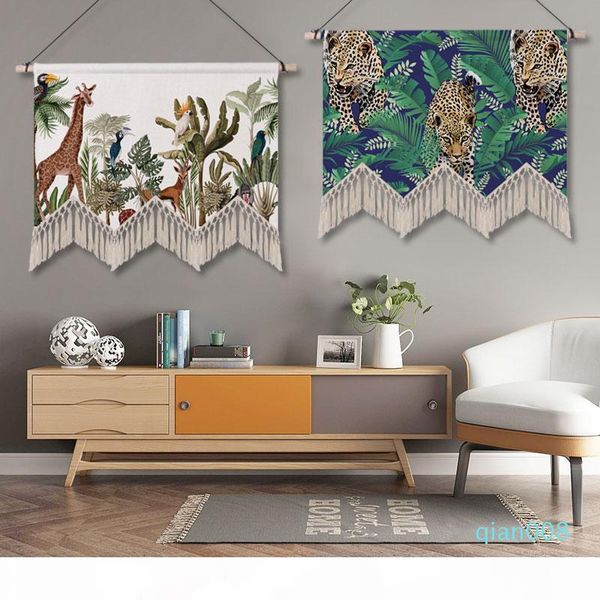 

aesthetic woven tapestry wall hanging modern small tapestry wall landscape macrame mural tapiz pared tela room decoration eb50gt