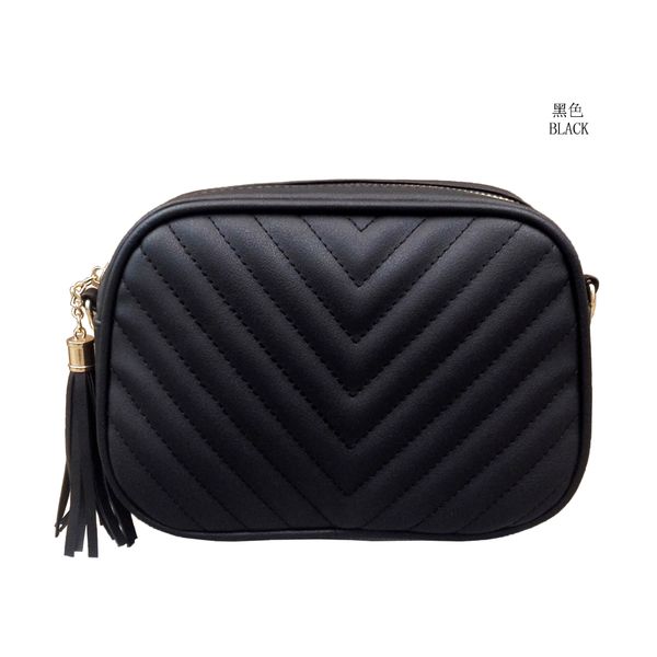 

women 2020 new fashion leisure chain bag embroidery messenger bag tassel shoulder bag women, Black;red