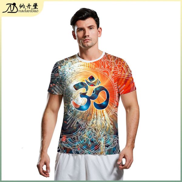 

digital us summer printing 3d size loose sports men's short sve t-shirt, Black