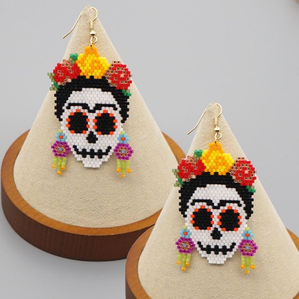 

go2boho миюки череп серьги хэллоуин украшения серьги для женщин 2020 мода новые образцы pendientes ювелирных изделий оптовая wmthpe dh_garde, Bronze;silver