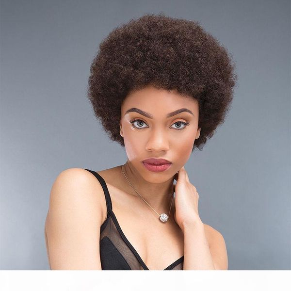 

brazilian hair african ameri short curly wig simulation human hair curly full wigs in stock, Black;brown