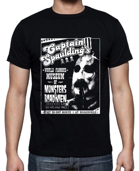 

captain spaulding monsters and madmen retro black t shirt fashion brand streetwear t shirt solid color sport hooded sweatshirt hoodie