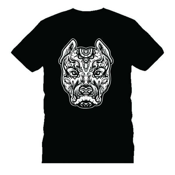 

pitbull tattoo art dog breed skull piston dtg mens t-shirt tees 11 colors 8 sizes tee shirt sport hooded sweatshirt hoodie