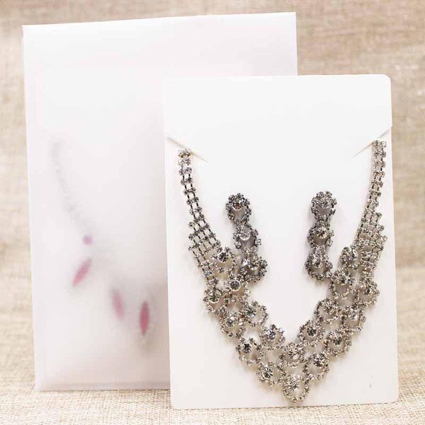 

diy пустой фростер сумка с внутренней картой для ювелирных изделий ожерелье серьги дисплей пакет. white terchandise подарки украшения bag50p