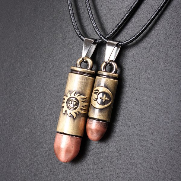 

wind drapes new wear moon day and night hehui embossed couple pendant jewelry, Silver