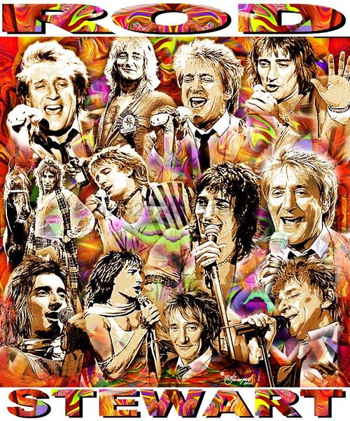 

rod stewart tribute or print by ed seeman hoodie designers t shirts sweatshirt