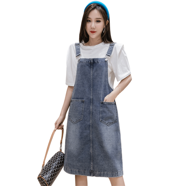 

s-5xl лето плюс размер платье 2020 robe jeans платья женщина подтяжка denim платье женских комбинезоны сарафаны корейского robe femme, Black;gray