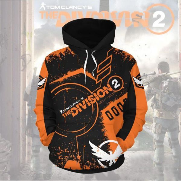 

tom clancy's the division 2 holdie pullover harajuku толстовка толстовки косплей костюмы падение доставка хорошего качества, Black