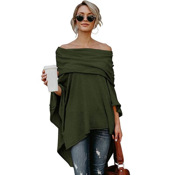 

sweaters and pullovers for women lady off shoulder roll neck long sleeve knitted jumper sweater pullover, White;black