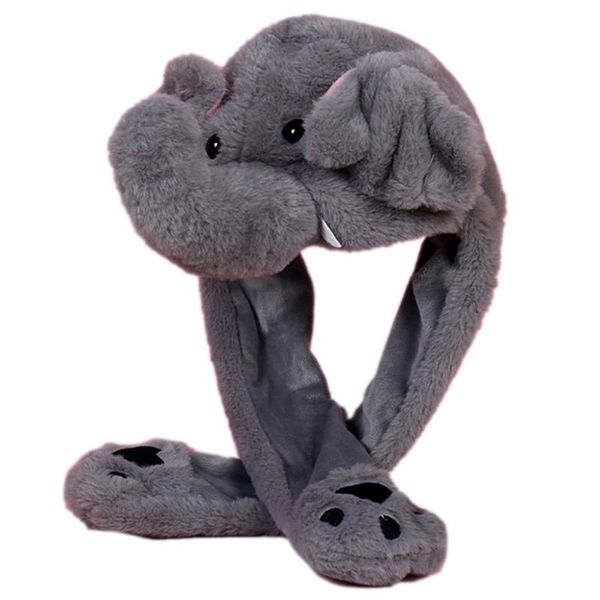 

beanie/skull caps funny animal plush hat cute ears moving jumping earflap cap cosplay party props x5xa, Blue;gray