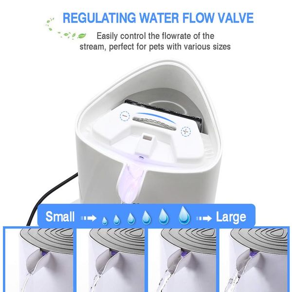 

1.8l cat water fountain quiet matic pet water dispenser for cats dogs birds electric drinking bowl activated carbo wmtkry
