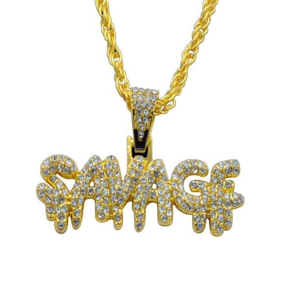 

simple personality crystal letter pendant necklace punk gold silver plated necklace jewelry for men women couples