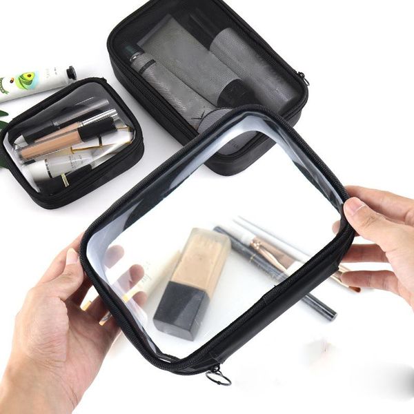 

travel cosmetic bag women pvc lipstick toiletry cases make up organizer waterproof bathroom wash storage clear makeup bags