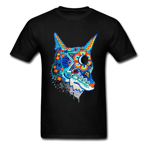 

art huichol wolf men's r funny round collar slim fit white black 3d wolf tshirt sport hooded sweatshirt hoodie men t shirt