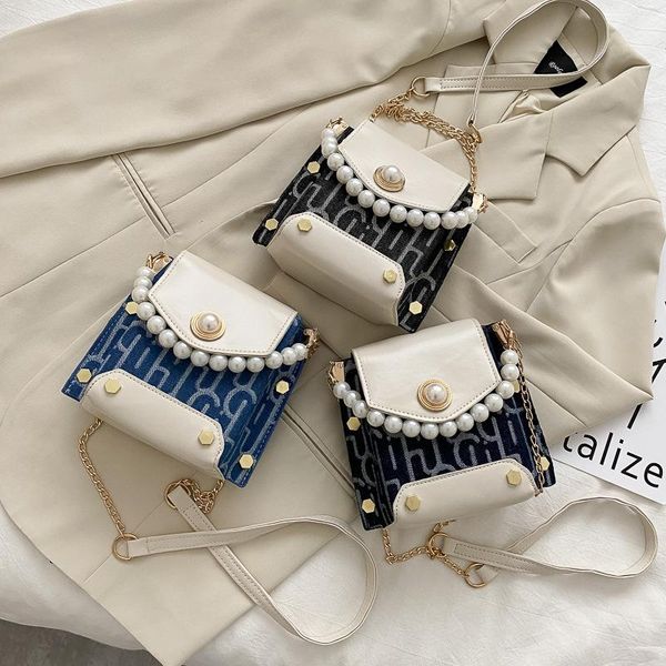 

fashion ladies messenger bag for women 2020 metal chain crossbody strap bag women shoulder brand contrast color mini handbag