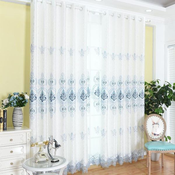 

curtain & drapes water-soluble embroidery shade curtains for living dining room bedroom.