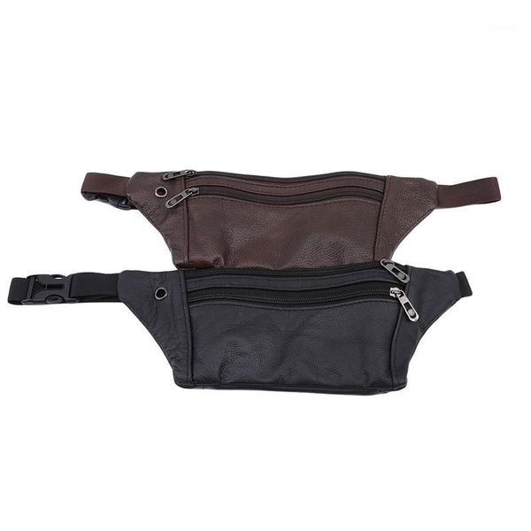 

waist bags 2021 bag fashion pure color pattern soft leather chest phone cangurera heuptas1