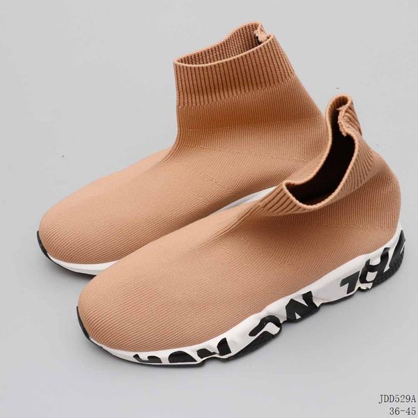 

2022 fashion womens casual shoes men women designers black white red stretch-knit outdoor platform lover sock-shoes