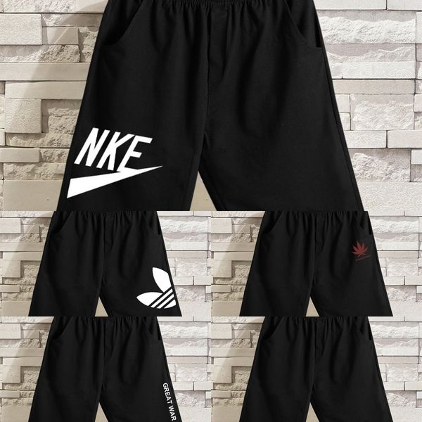 

3zpsr cotton sports cropped pantssummer fashion shorts men's youth students pure cropped casual sports pants cotton pants pressed can b, Blue