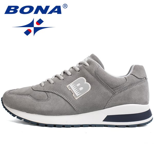 

designer bona 2020 new style suede sneaks men outdoor anti-skip casual shoes man trend apatillas de deporte leisure footwell male high, Black