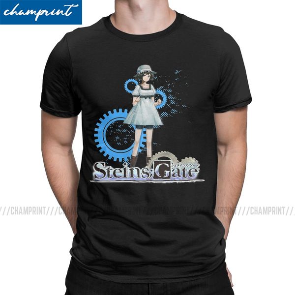 

men's mayuri steins gate anime okabe kurisu clothes funny short sleeve crew neck printed sport hooded sweatshirt hoodie men t shirt