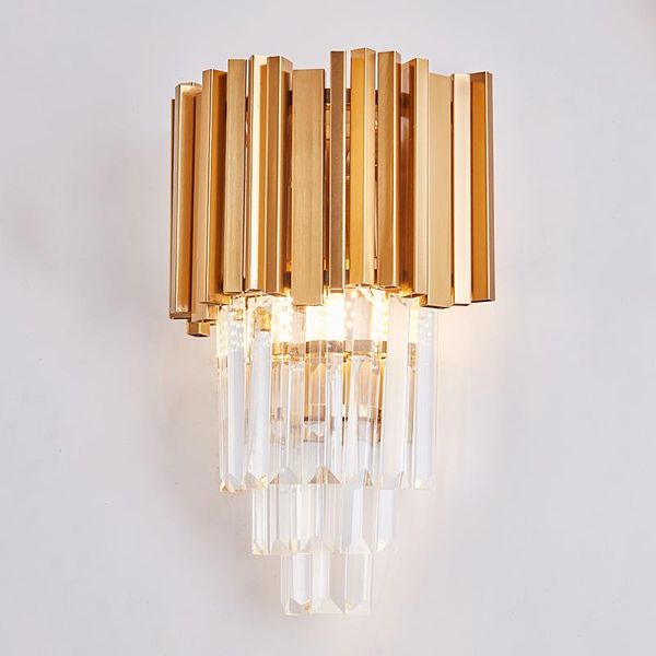 

wall lamp jmzm modern crystal gold living room nordic simple aisle corridor tv background bedroom bedside