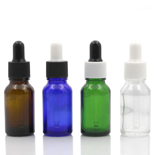 

15ml essential oil containers bottle transparent dropper bottle plastic cap glass empty jar refillable cosmetic packaging1