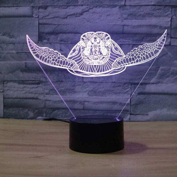 

2021 new 7 colors changing sea turtle lamps 3d touch night light v4ly