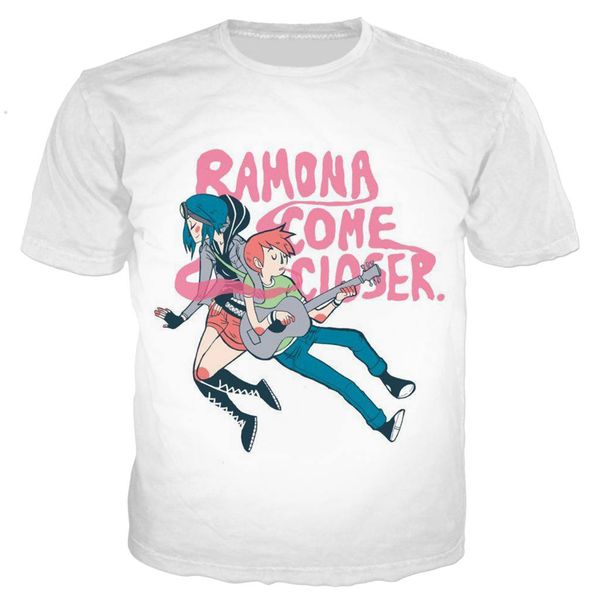 

scott pilgrim vs the world summer cool for 3d print shirts oversized anime funny men clothing