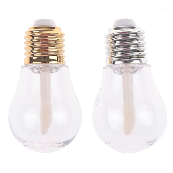 

storage bottles & jars 5pcs light bulb shaped empty plastic clear lip gloss tubes refillable1