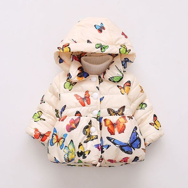 

baby girls jackets girls winter clothes printing butterfly pattern baby down jacket toddler girl clothes warm outerwear coats 1029, Blue;gray