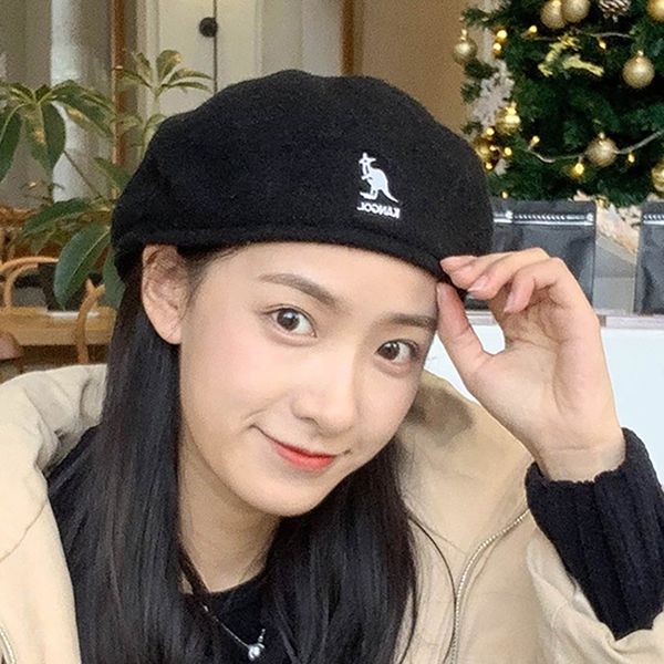 

5dlm hat designer knitted caps couple wool hat hip kangaroo skull sports embroidery knitted creative beanie hop caps knitted cashmere, Brown;gray