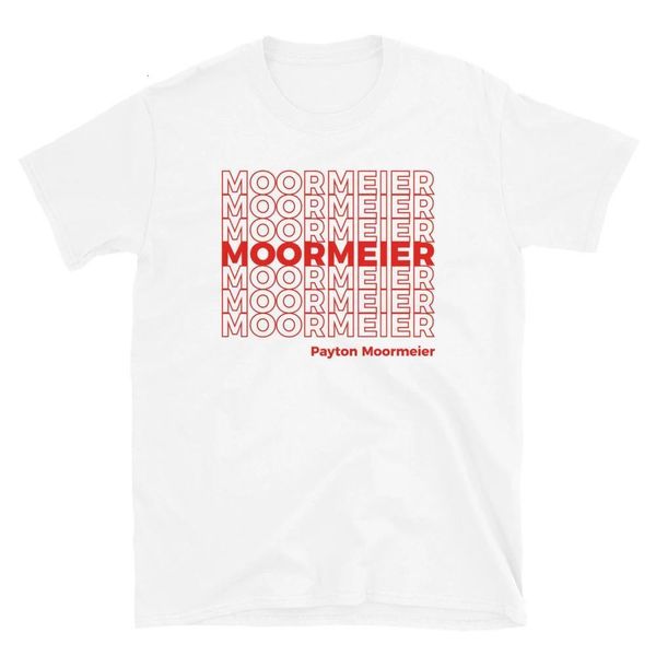 

мужские футболки 100% хлопок merch payton moormeier повседневная мода унисекс o-шеи топы женской футболки мужские tee, White;black