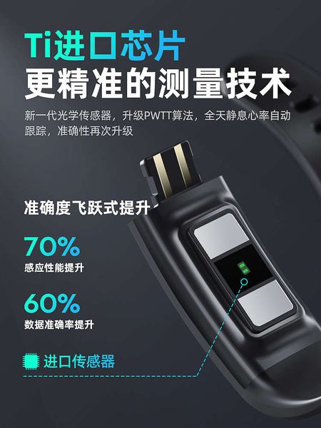 

wearing figure blood prsure bracelet to measure rate multifunctional sports smart watch men's heart electrocardiogram monitoringijn