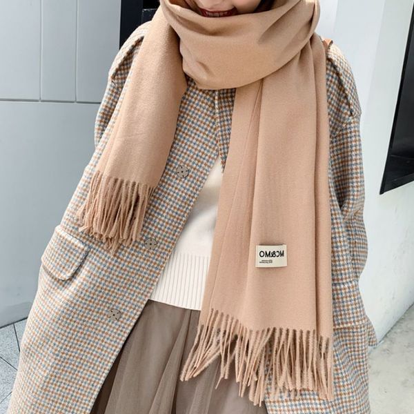 

для женщин зима корейских шей мужских покровительства имитации кашемир шаль весной и осенью теплых твердых шарфы цветных супругов, Blue;gray