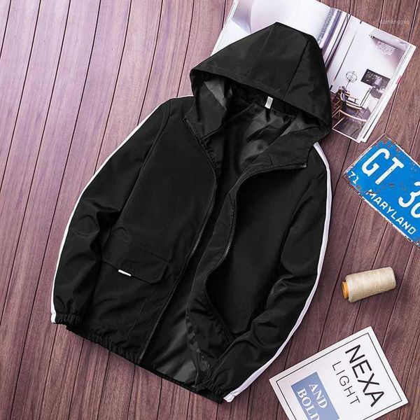 

full reflective jacket men / women harajuku windbreaker jackets hooded hip-hop streetwear large size coats jacket1, Black;brown