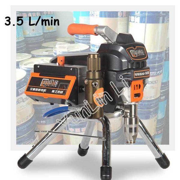 

3.5l airless paint sprayer x8 professional airless spray gun 23mpa 3500w 220v high pressure painting machine1
