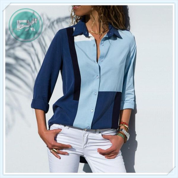 

g.sky women blouses 2020 fashion long sleeve turn down collar office shirt blouse shirt casual plus size blusas femininas1, White