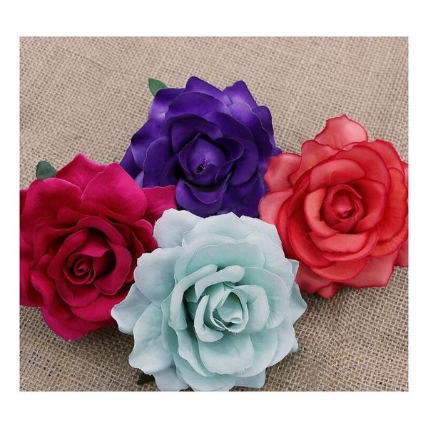 

rose heads artificial flowers plastic fake flowers head silk flowers wedding decoration wall jllmgi outbag2007