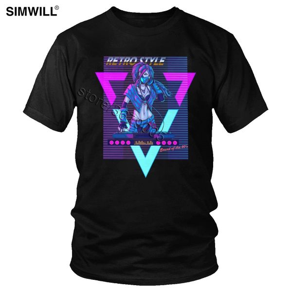 

retro futuristic style wo dj tee cool casual pure short sleeves crew neck retrowave shirts summer sport hooded sweatshirt hoodie men t shirt